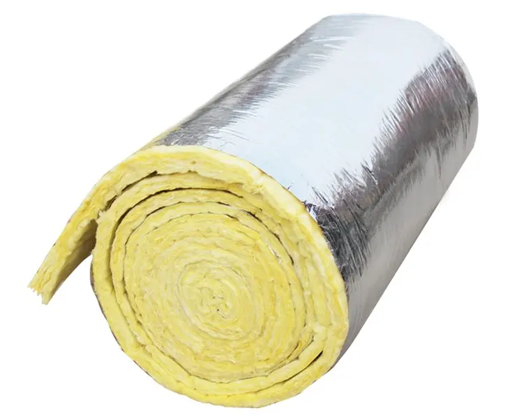 Теплоизоляционный материал по заводской цене, водонепроницаемое одеяло из стекловолокна, изоляция из стекловолокна с алюминиевой фольгой для системы ОВКВ