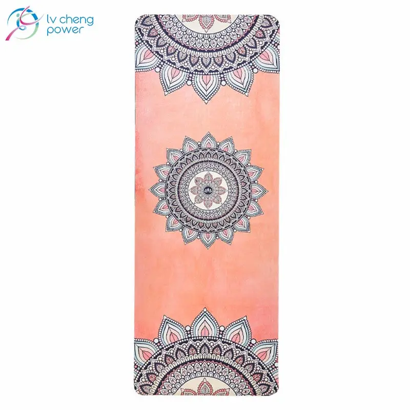 Yogamat Eco Friendly Yoga Mat Printed Fitness Gym Mat Waterproof Suede Yoga mat 5mm