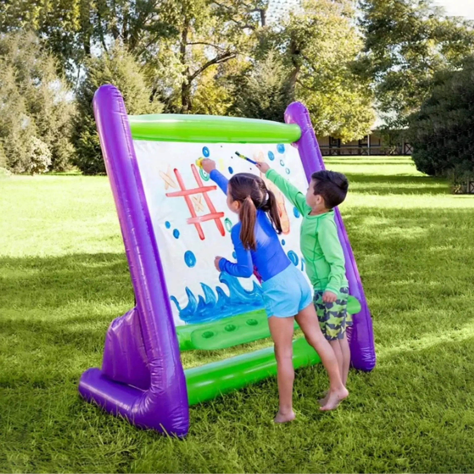 Hotsell courtyard waterhan easy clean amazing inflatable folding board easel frame for sale