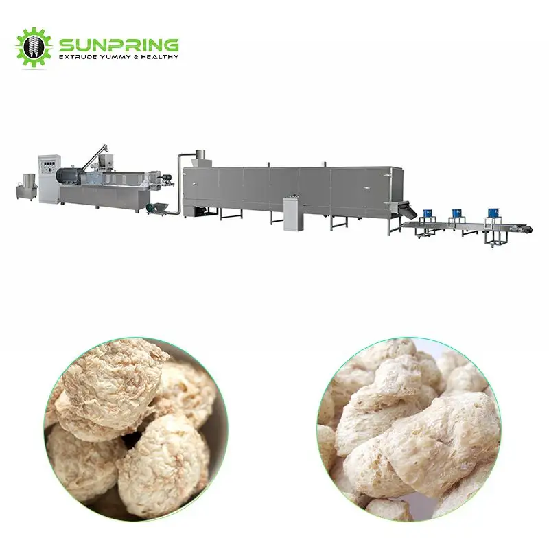 SUNPRING Machin Soybean Production Line Of Soy Protein Textured Soy Protein Machine