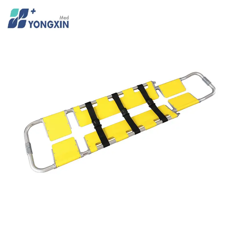 YXZ-D-E2 Ambulance used First-aid Device Foldable Aluminum Alloy Detachable Scoop Stretcher Plastic Scoop Stretcher