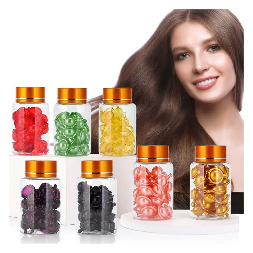 Natural Gummies Oil Capsule Softgel Hair Care Growth Oil Serum Vitamin Supplement  Hair Treatment Vitamins Hair Capsules