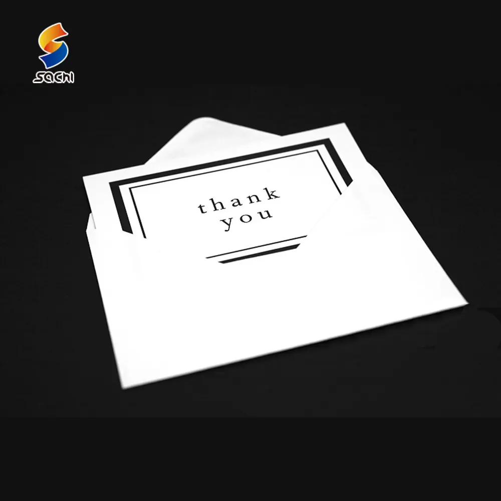 Custom thank you cards with envelope and stickers post card printing your logo for businesses