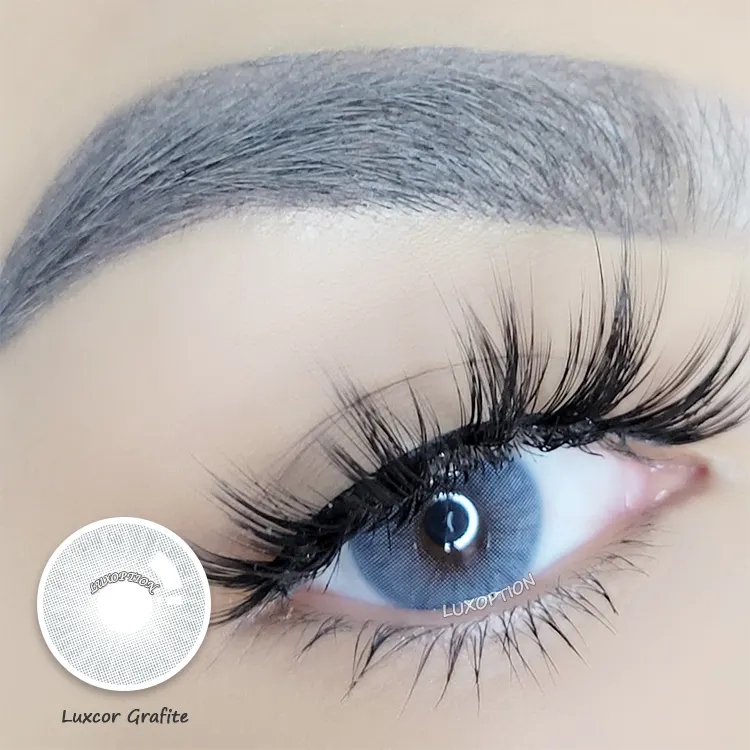 CFDA CE ISO Утвержденный LUXOPTION luxcor grafite 1 тон натуральные цвета косметические контакты для глаз Оптовая Продажа цветные контактные линзы