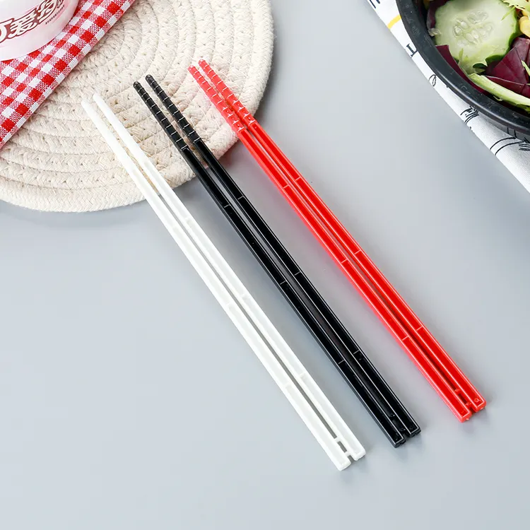 Wholesale RED ABS Plastic Chopsticks Disposable With Your Logo Promotional Chopsticks