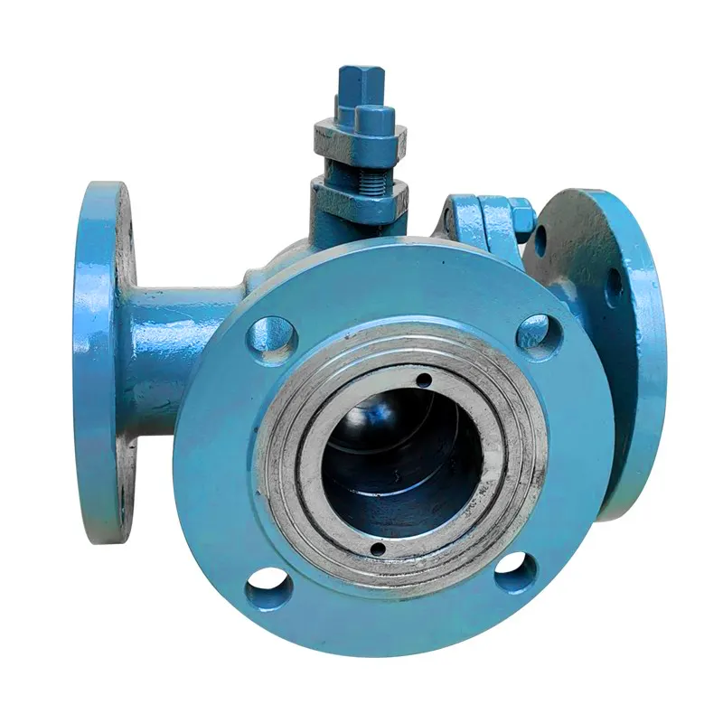 150LB Full Port DN80 3 Inch Wcb L Type Ansi150 Class150 Handle Control 3 Way Falnge Ball Valve