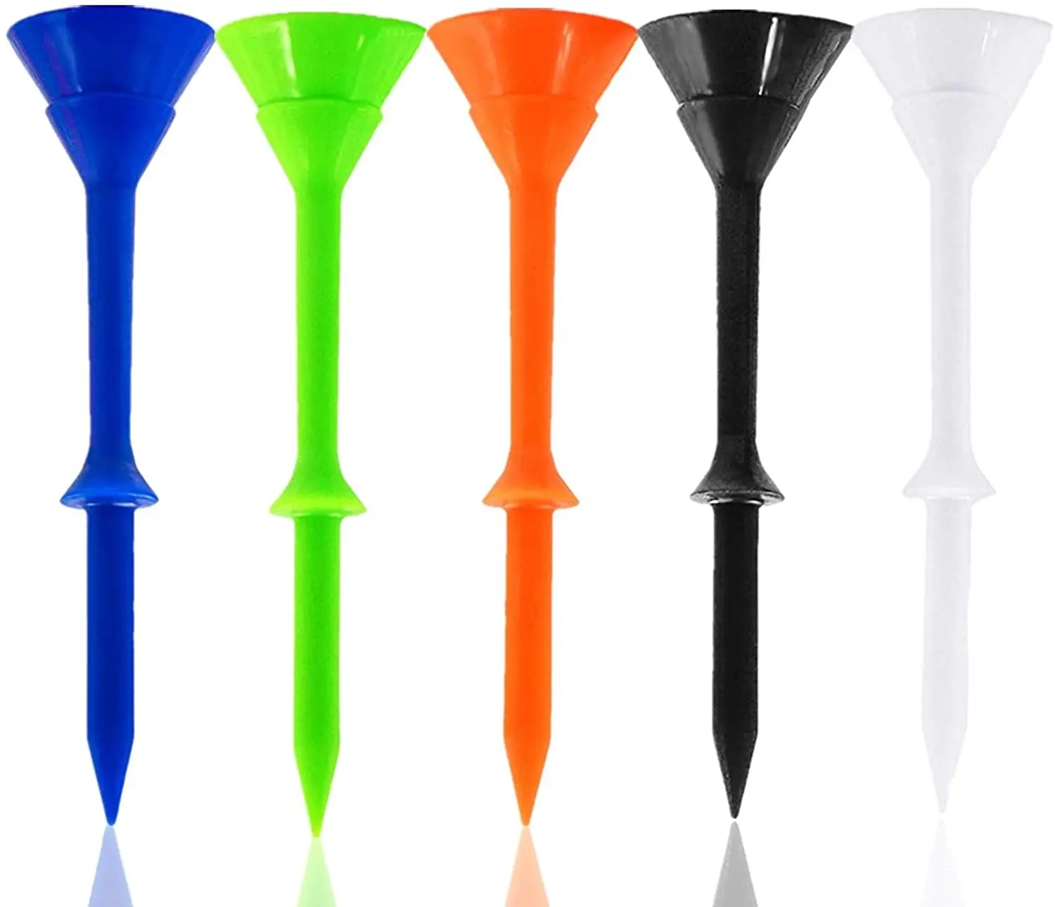 Hot Sales Amazon Golf Tees Plastic Unbreakable 83mm Flat Manufacture Color Bulk Set OEM Custom Logo with Lowest Price