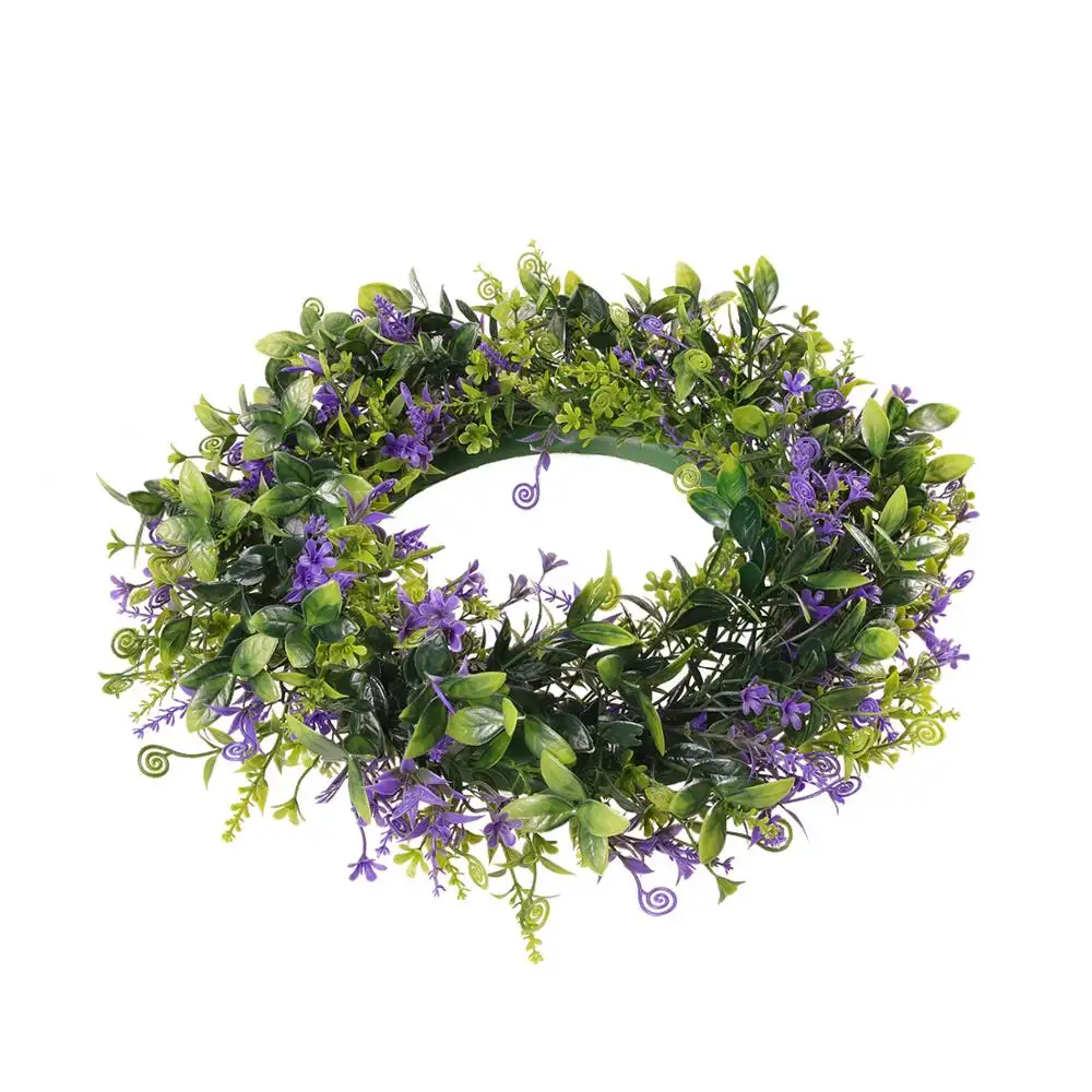 Wholesale greenery artificial boxwood wreath preserved plants wreaths for home decoration