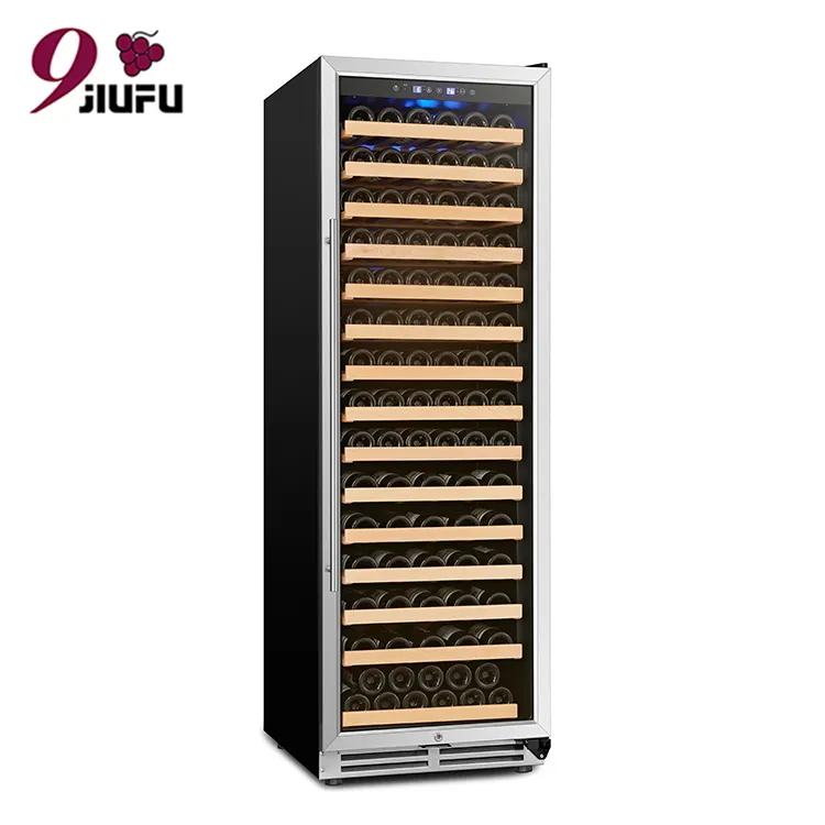 Модернизированный компрессор, встроенный коммерческий большой винный холодильник, однозонный тихий охладитель для вина