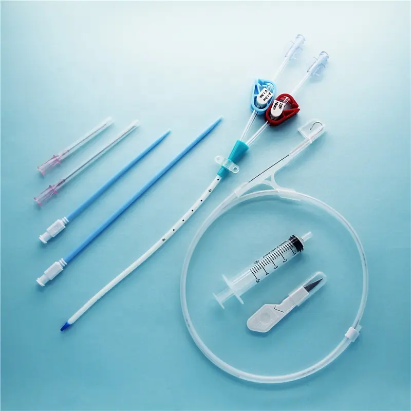 Tianck disposable dialysis kit medical supply double lumen kidney hemodialysis catheter