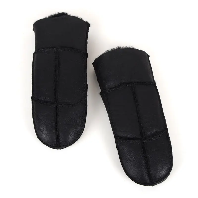 manufactor Affordable price leather gloves Sheepskin wool integrated gloves Hyphenation gloves leather Men's Motorcycles