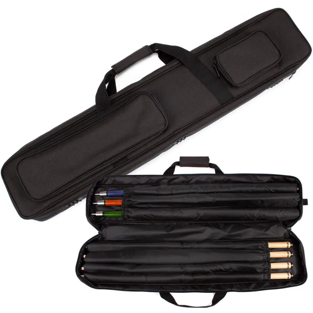 Billiard Pool Cue Stick Carrying Case Bag Cue Stick Storage Pouch Holder for 1/2 Billiard Cue Stick