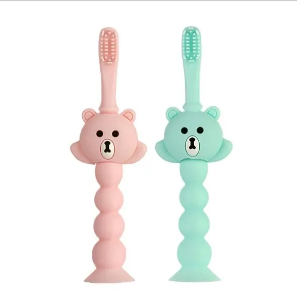 Custom-made Factory Price Food-grade Silicone Baby Toothbrush for 6-12 Months Babies