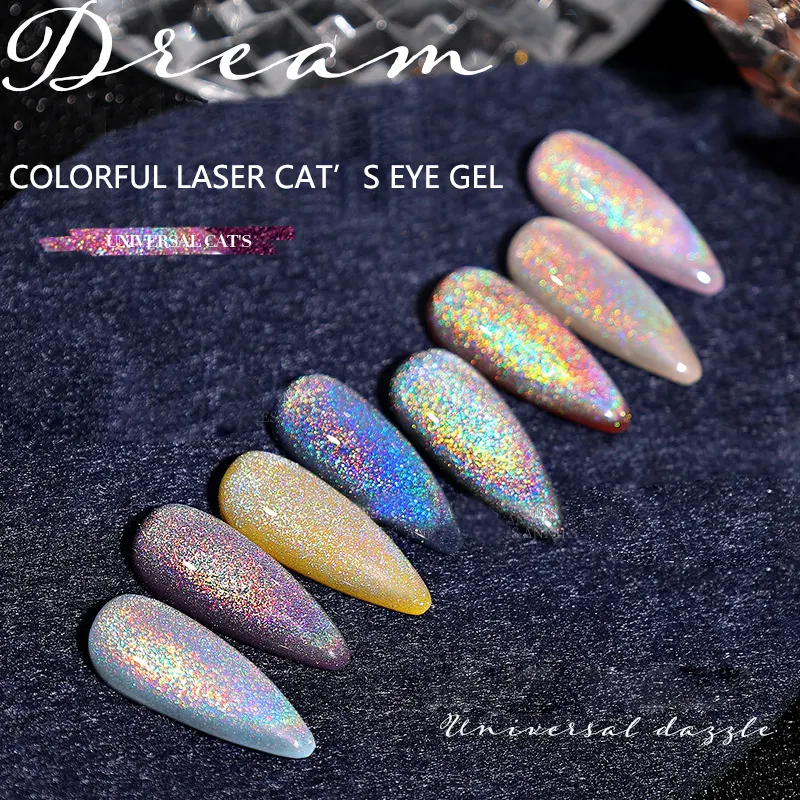Бесплатный образец, Гель-лак для ногтей «кошачий глаз» от производителя, Радужный лазер, Гель-лак «кошачий глаз»