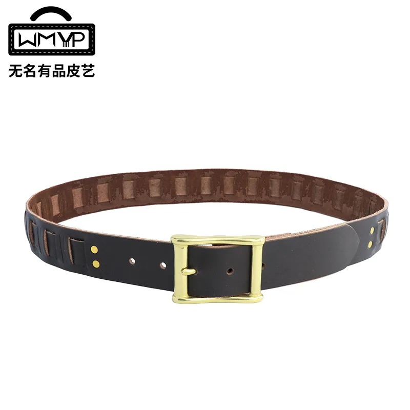 WMYP Premium Leather Handmade Belts Simple Belts For Mens Custom Belt Buckle