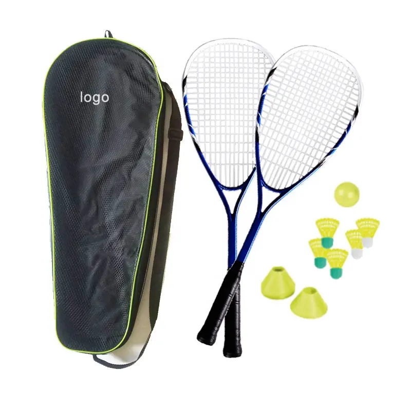 Amazing value racquetball racquet frame deluxe starter kit set pack pre strung of 4 two ball 2 squash racket paddle for beginner