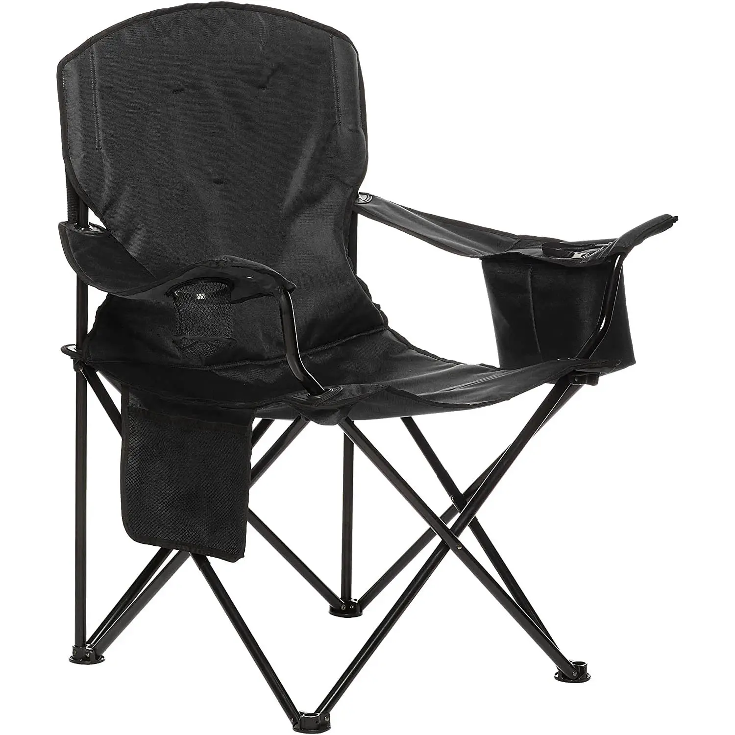 QIBU Low MOQ Factory Custom Outdoor Camping Fishing Chair with Backrest and Cooler Bag