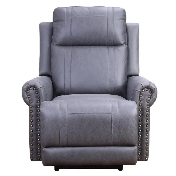 Modern practical rivet recliner multi function manual and electric massage leisure recliner chair with high backrest
