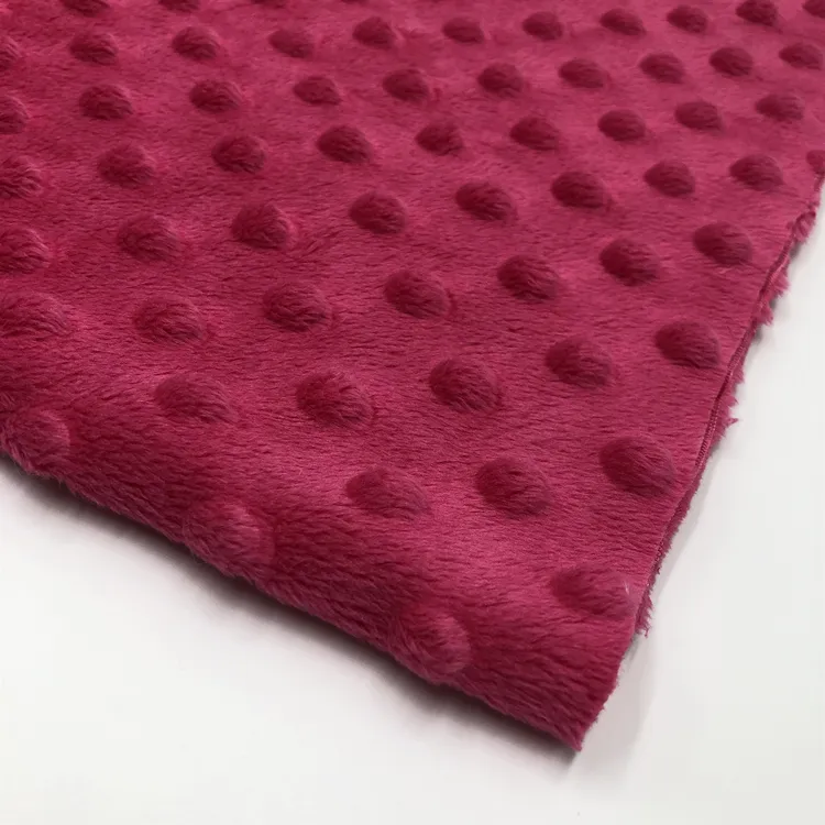 super soft embossed velvet minky fabric for making toys and blankets