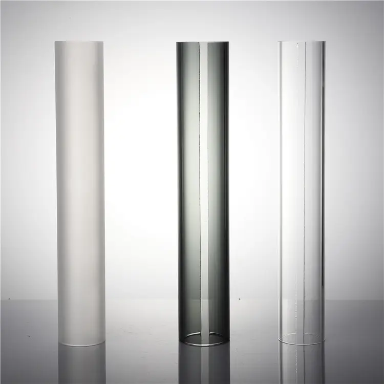 Clear/Smoked Grey /Sandblasted Borosilicate Glass Cylinder Tube for Glass Light Shade