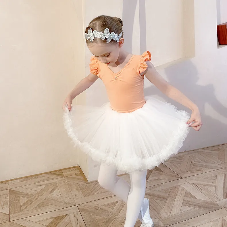 Оптовая продажа, Детские Балетные тюловые юбки-пачки для девочек, танцевальный костюм, готовый к отправке