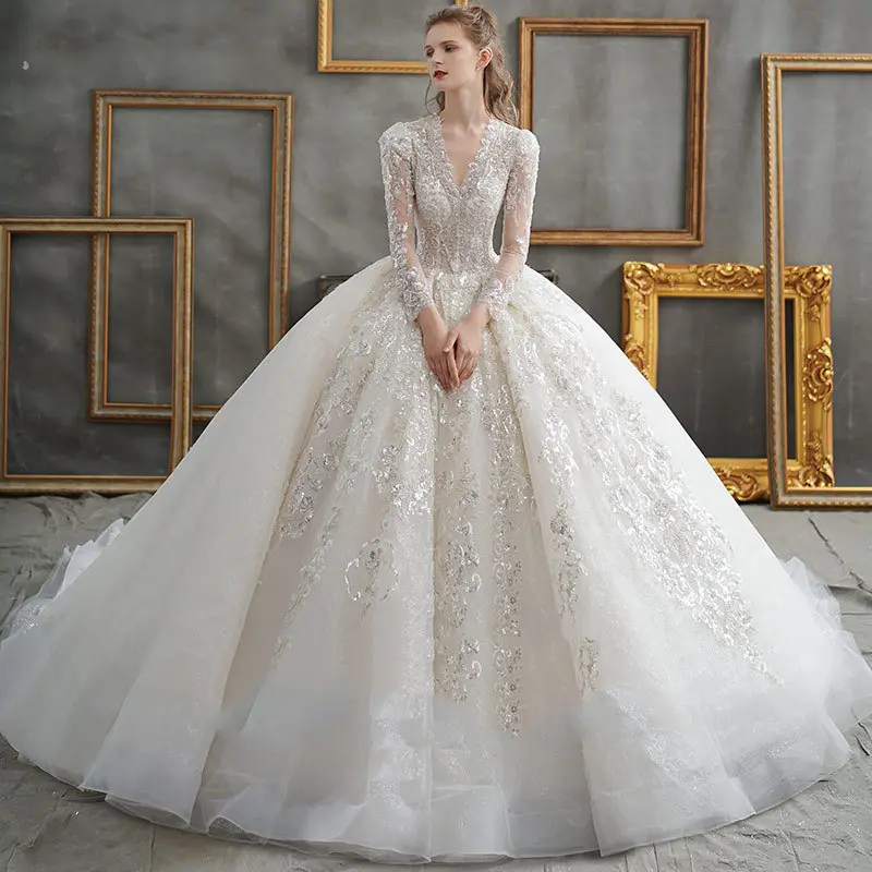 S0518T 2024 роскошное нишевое платье для невесты на открытом воздухе атласное газовое платье высокого класса для трейлера, главное мероприятие, элегантное кружевное свадебное платье с коротким рукавом