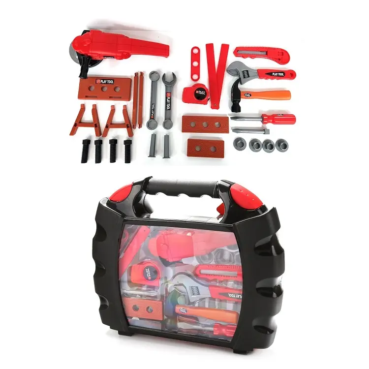 29 pcs simulation tools play sets plastic inertia various tool box set toys hot selling toy tool for kids