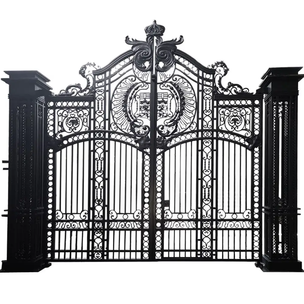 Luxury house wrought iron main gate designs