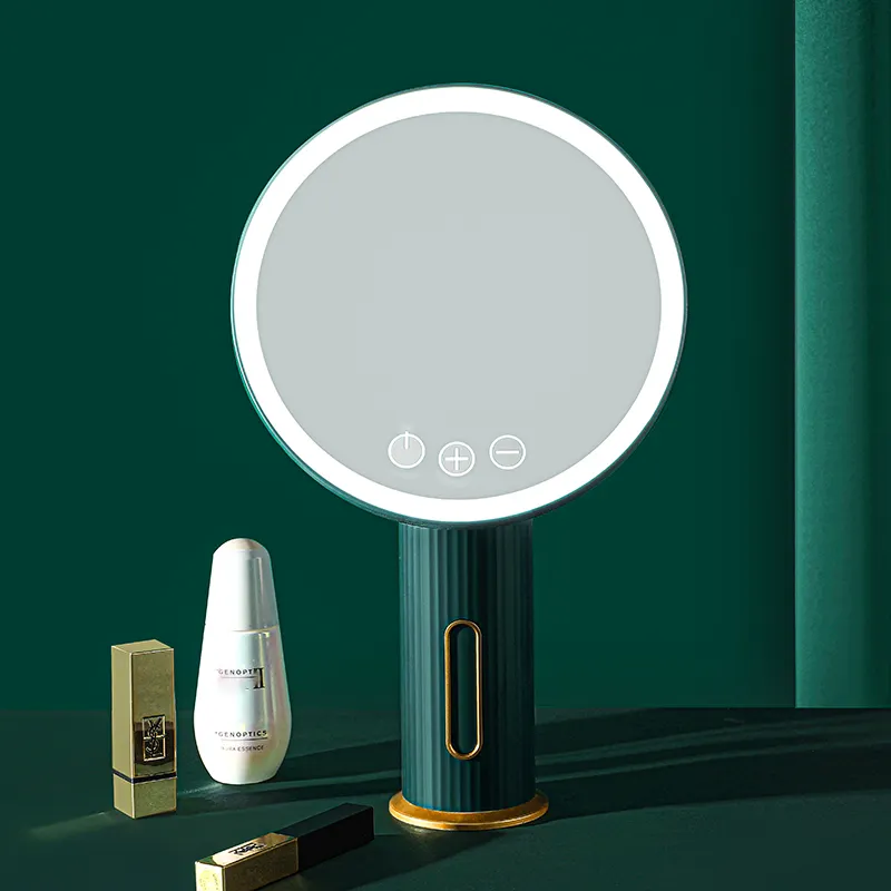 LULA Luxury Smart Makeup Mirror Led USB Rechargeable Vanity Led Lighted Travel Make Up Mirror Desktop Makeup Mirror With Light