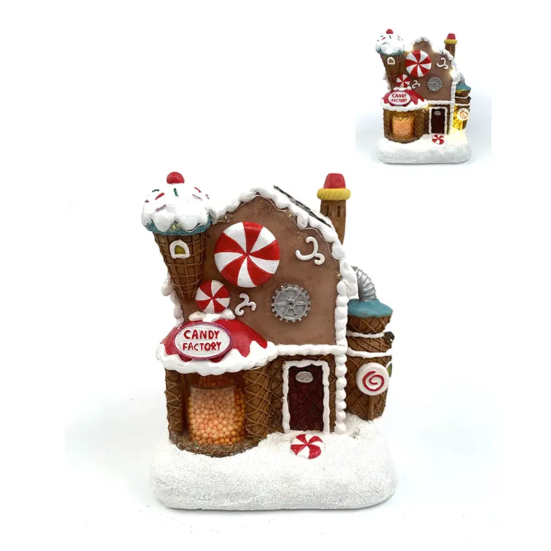 Имбирные домики из 2 частей с имбирным человеком, набор для рождественских украшений для мальчиков и девочек