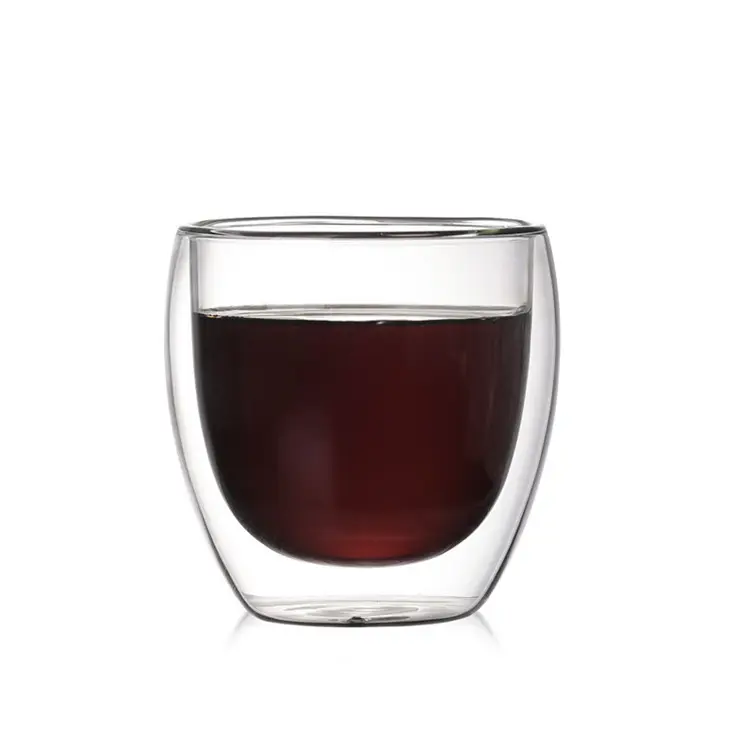 350ml Borosilicate Wall Thermos Glass Cups Coffee Mug Drinking Glasses Transparent Glass Tea Cup