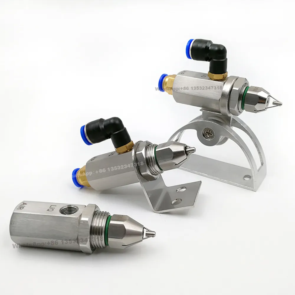 High Quality Stainless Steel  Ultrasonic Air Atomizing Nozzle, SK508 Dry Fog Nozzle, Water Air Atomizing Mixing Nozzle