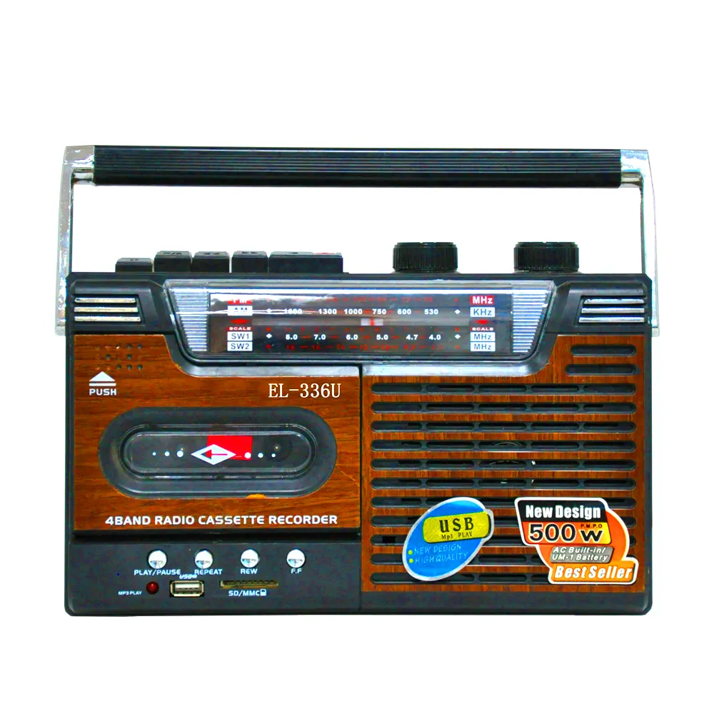 Customised Portable AM/FM Radio Mini Stereo Clear Usb Audio Cd Tape Payer Cassette Recorders