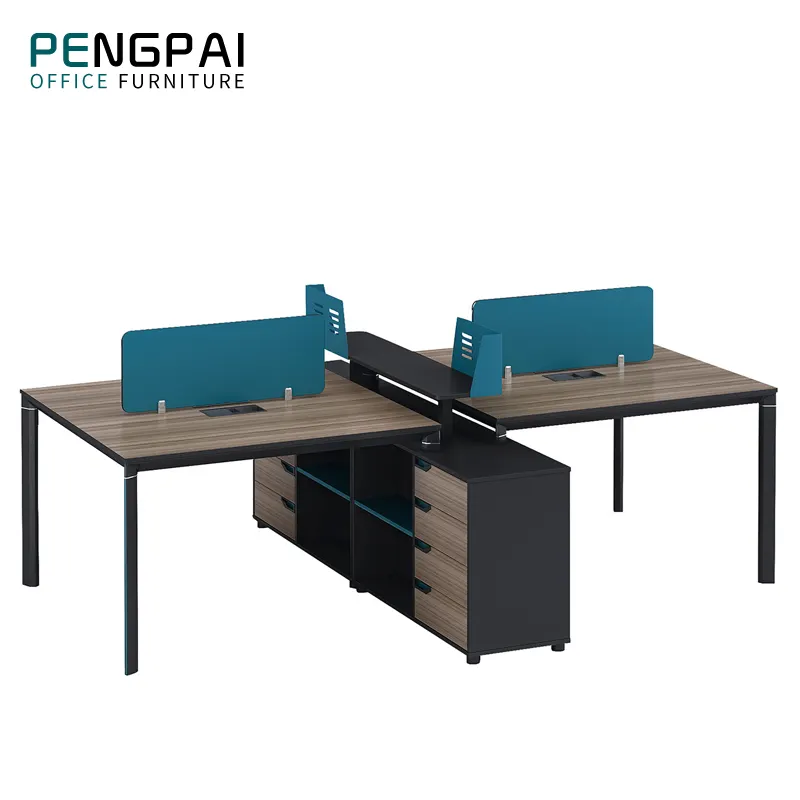 PENGPAI Modern design 4 seat modular office cubicle 4 person workstation cubicle
