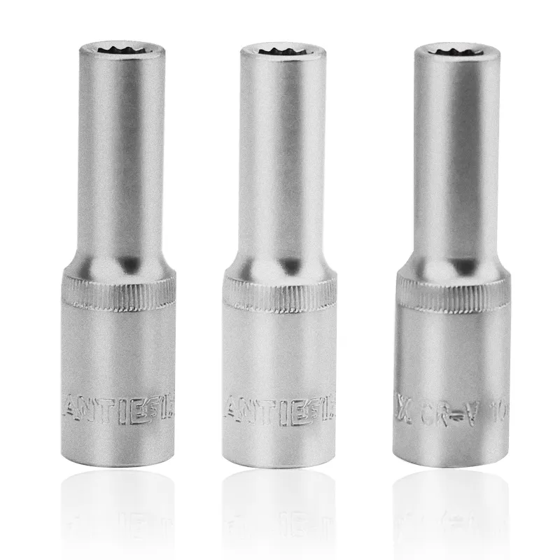 Antiefix 1/2 10mm Satin Finshing Chrome Vanadium Steel Hex Key CR-V Hand Tool Deep Torque Socket
