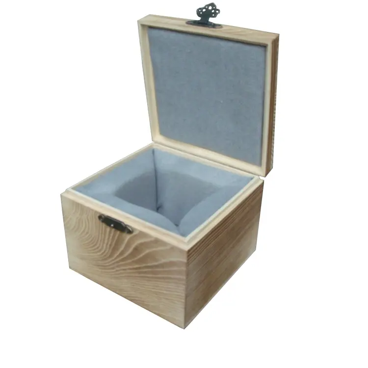 DIY Natural Wood Custom Made Rectangular Pine Wood Storage Wooden Jewelry Box bottle wood box