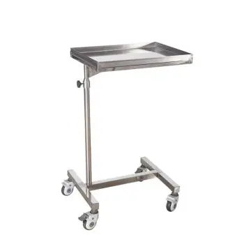 Hot Sales Medical Emergency Surgical Instrument Trolley 304 Stainless Steel Medical Tray with Wheels