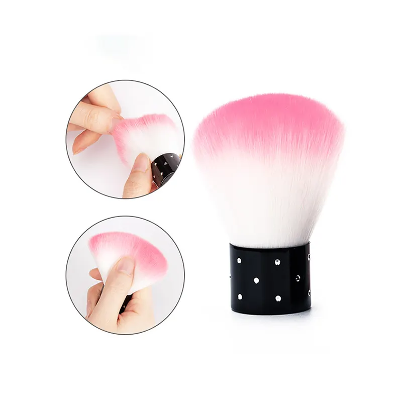 Nail Design Brush NAILWIND Factory Price Manicure Products Nails Cleaning Brushes Wholesale Sweep Dust Pink Head Brushes For Nail Art