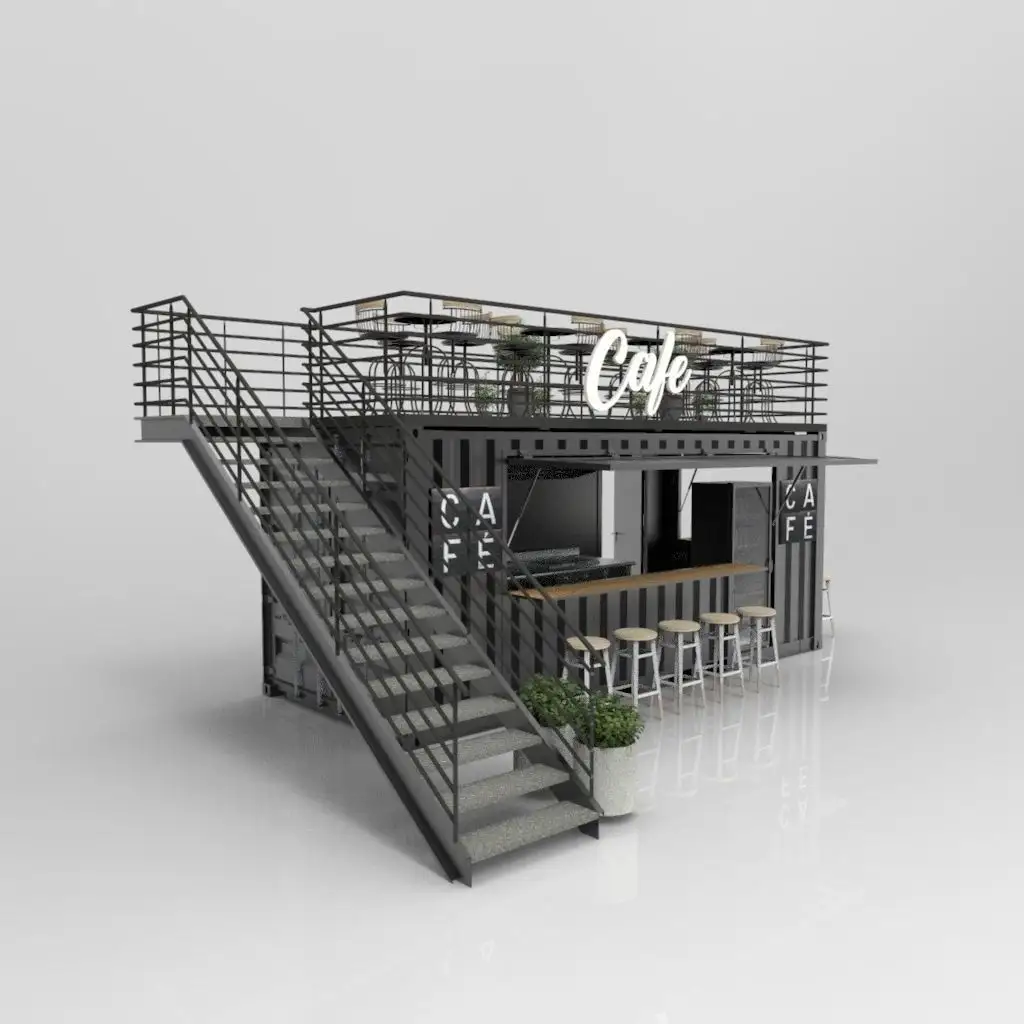 Контейнерный бар Yituo, ресторанный контейнерный бар, внешняя доставка, контейнерный бар с полностью оборудованной кухней