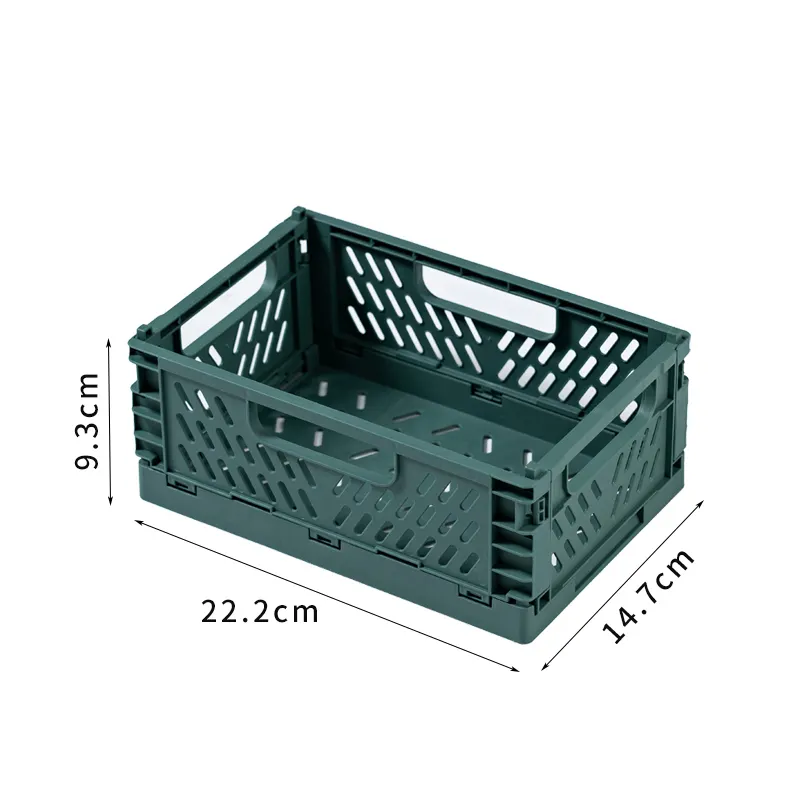 Popular Household Kitchen Use Colorful Basket Bright Color Plastic Foldable Storage Basket