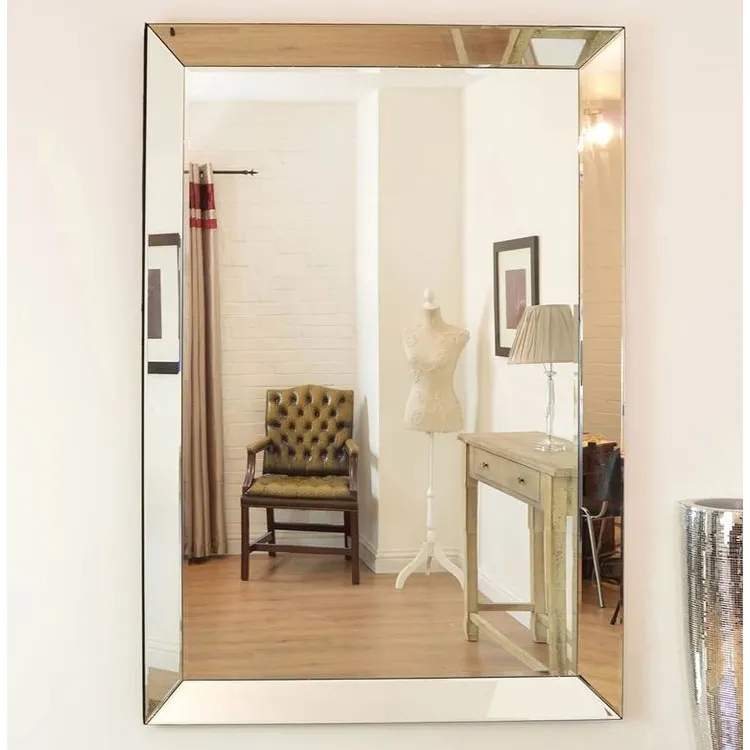 Роскошное зеркало со скошенными кристаллами, современное скошенное настенное зеркало с разными углами и рамкой, классическое трехмерное отражающее зеркало
