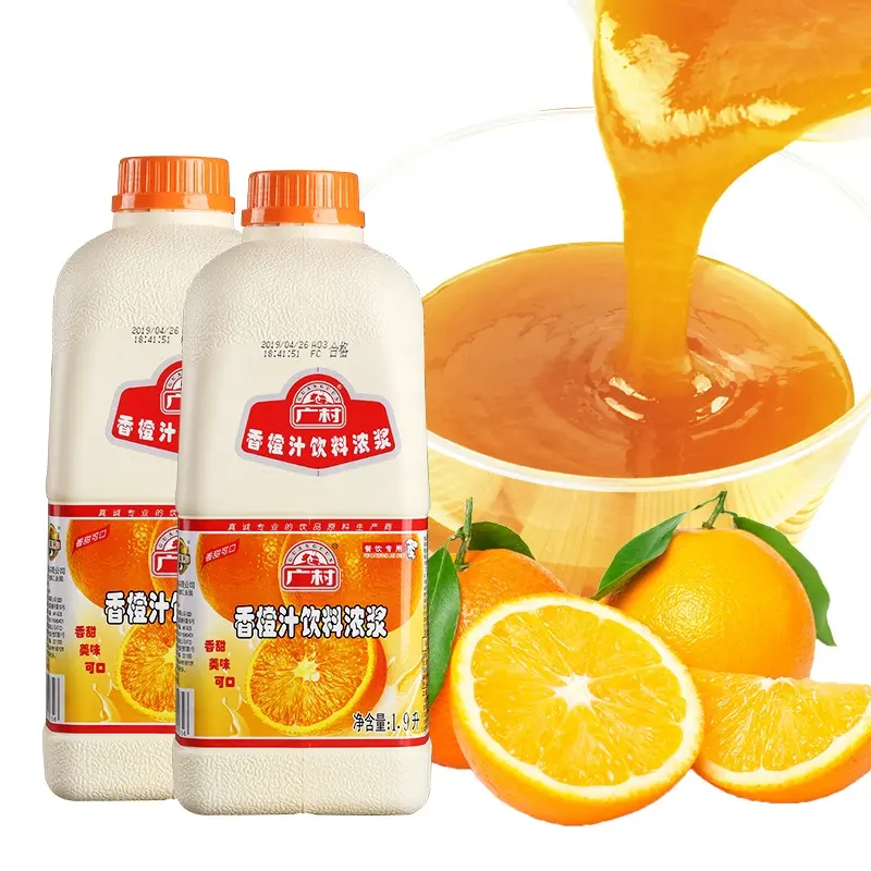 1900ml Guangcun Orange Juice Concentrates for Smoothie or Bubble Tea Drinks