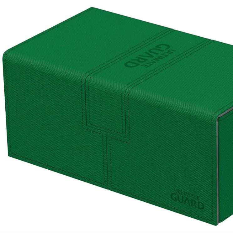 200 зеленая коробочка с двойным рукавом для карточек, кожаные кости и кости