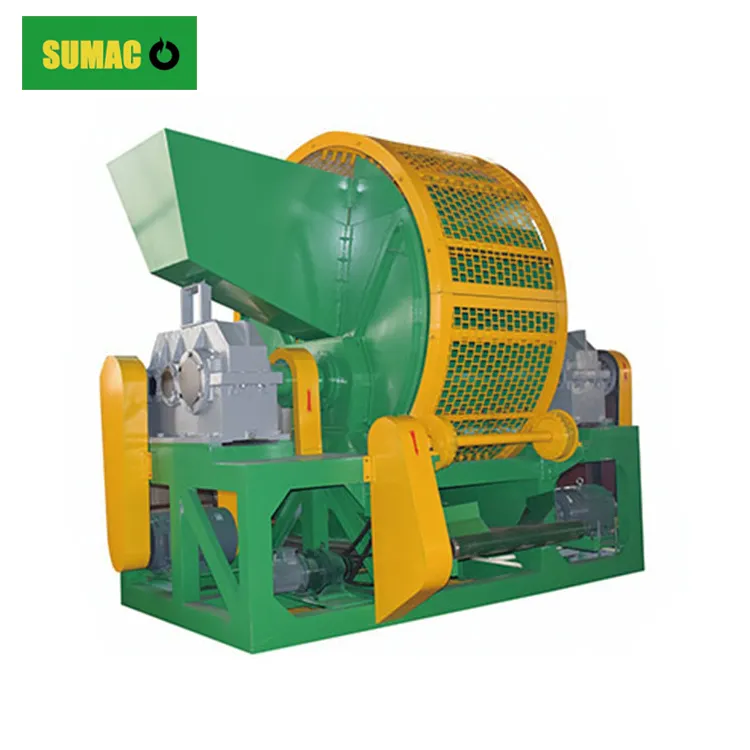 SUMAC high output tire shredder for waste tyre recycling