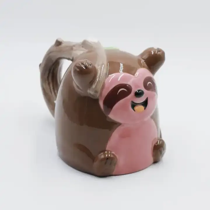 Рекламная креативная ручная роспись Маленький медведь животное 3D Керамическая молочная Кружка со специальной ручкой