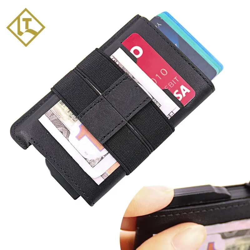 Credit Card Holder RFID Blocking Pop Up Wallet Aluminum Security Card Case Holder For Man And Women