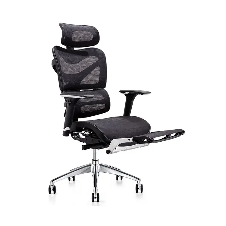 Современные эргономичные офисные стулья с подставкой для ног и регулируемым подголовником и раздвижными сидениями для облегчения боли в спине в течение 24 часов