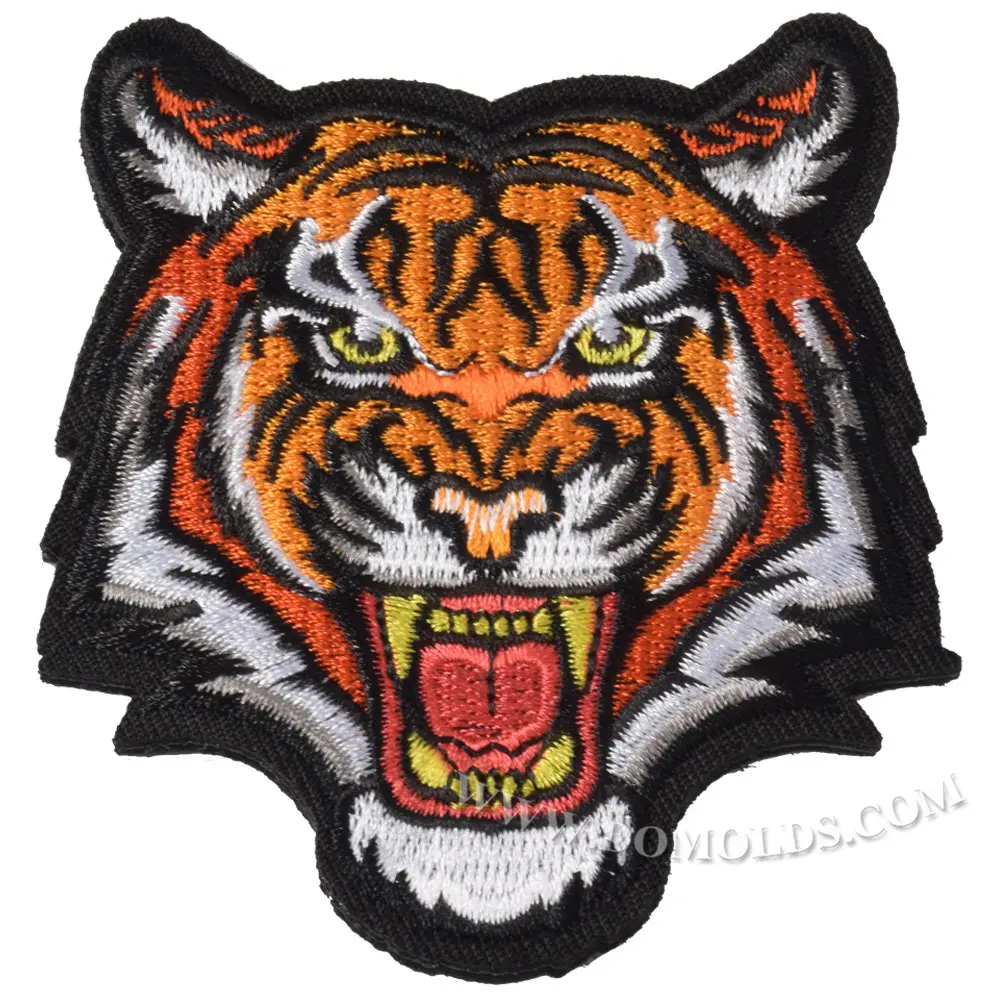 Tiger Embroidered Iron Applique Patch The Roaring Bengal Striped Striped Souvenir