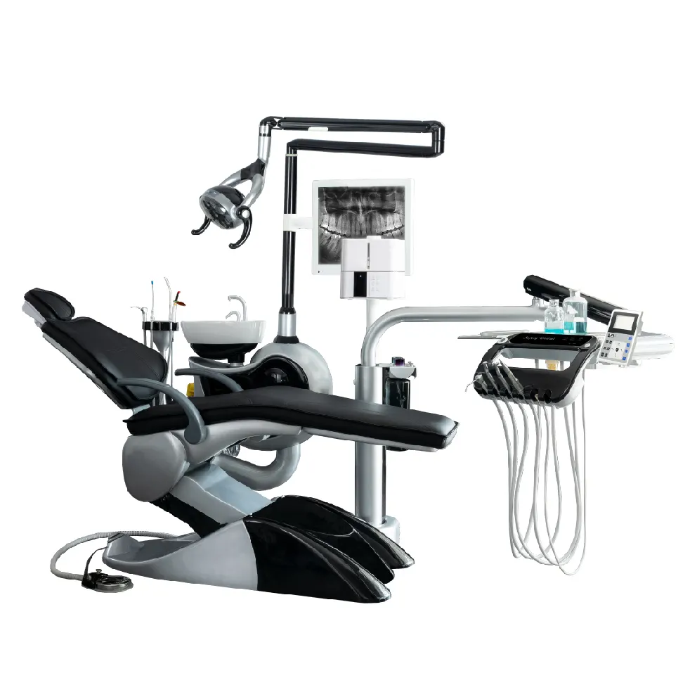 One-stop supplier suntem design good quality dentist dental chair with black type manufacturers unit price