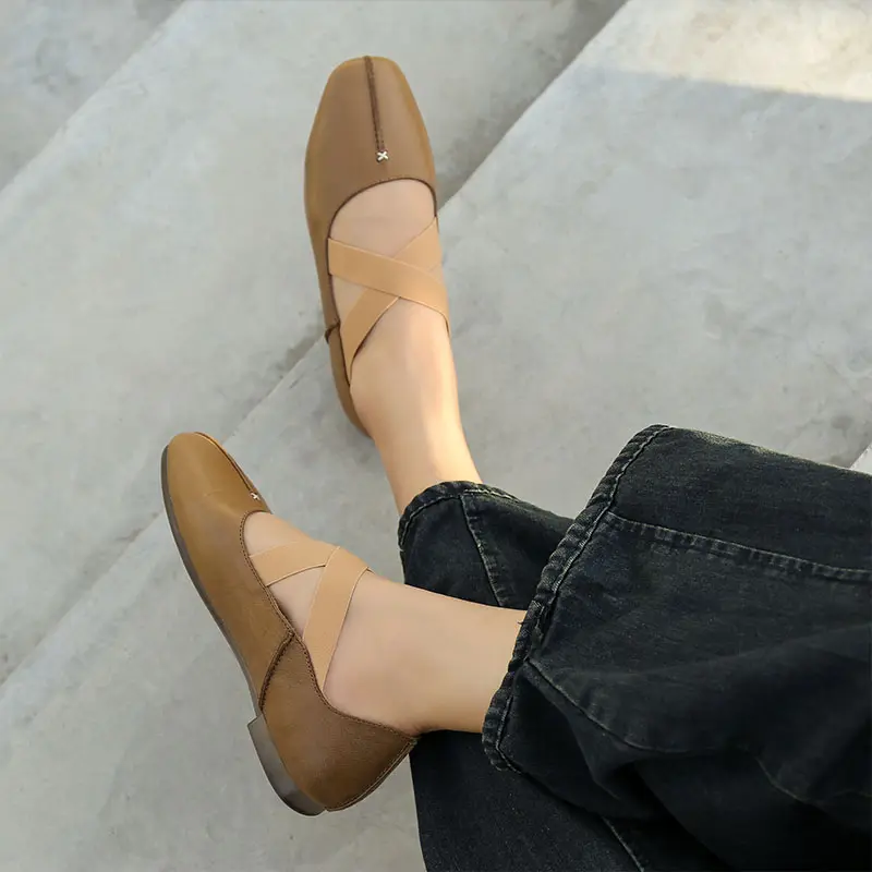 Women's shoes instagram trend web celebrity 2020 handmade women's shoes cross sexy fashion autumn single shoes